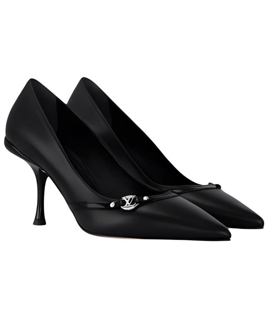 LOUIS VUITTON Черные кожаные туфли, фото 3