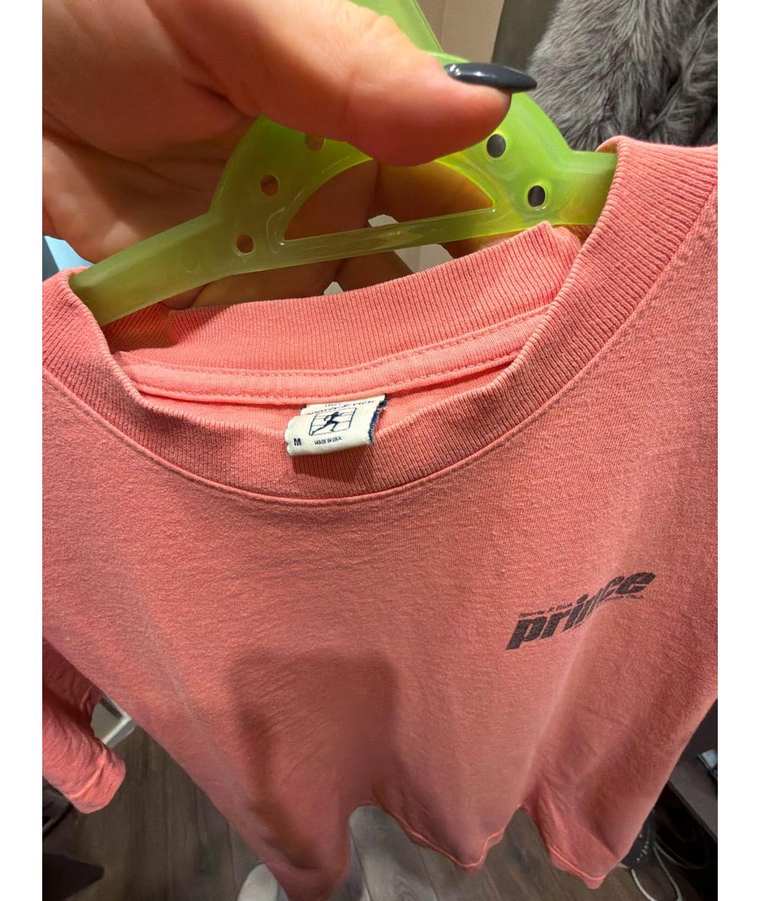 SPORTY AND RICH Коралловая хлопковая футболка, фото 3