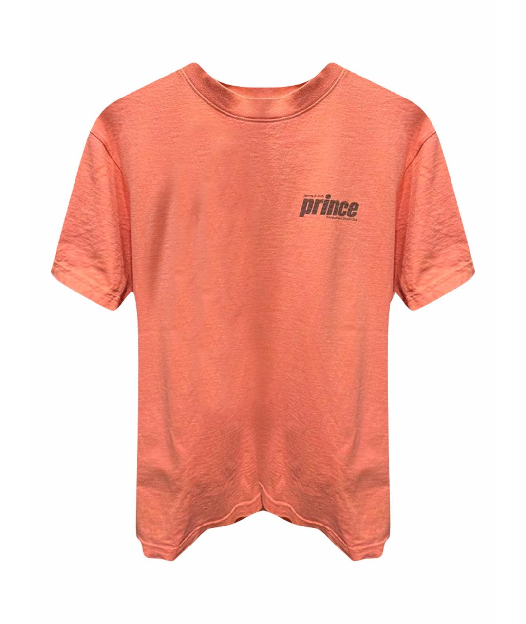 SPORTY AND RICH Коралловая хлопковая футболка, фото 1