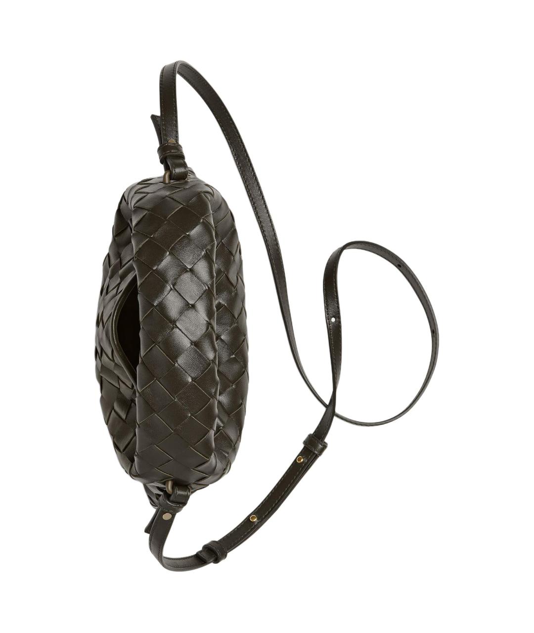 BOTTEGA VENETA Хаки кожаная сумка через плечо, фото 4