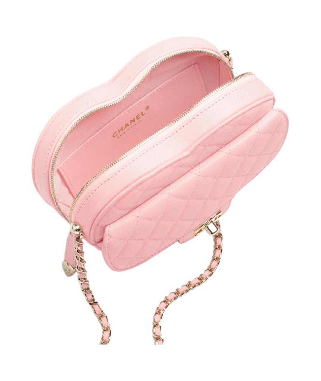CHANEL Розовая кожаная сумка через плечо, фото 4