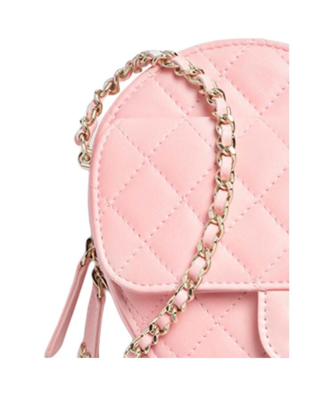 CHANEL Розовая кожаная сумка через плечо, фото 5