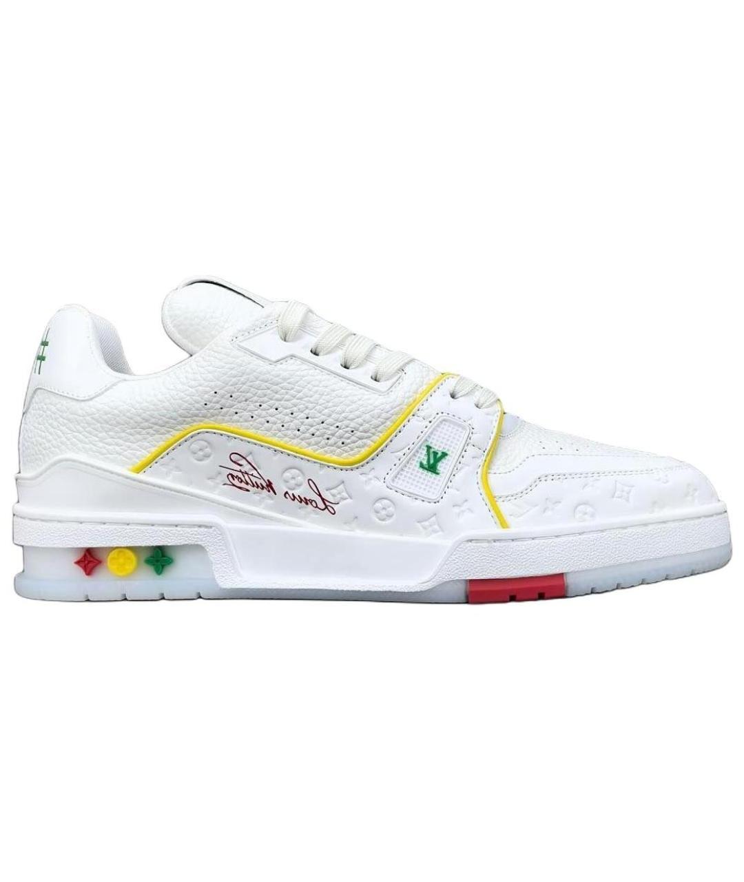 LOUIS VUITTON Белые кожаные кроссовки, фото 1