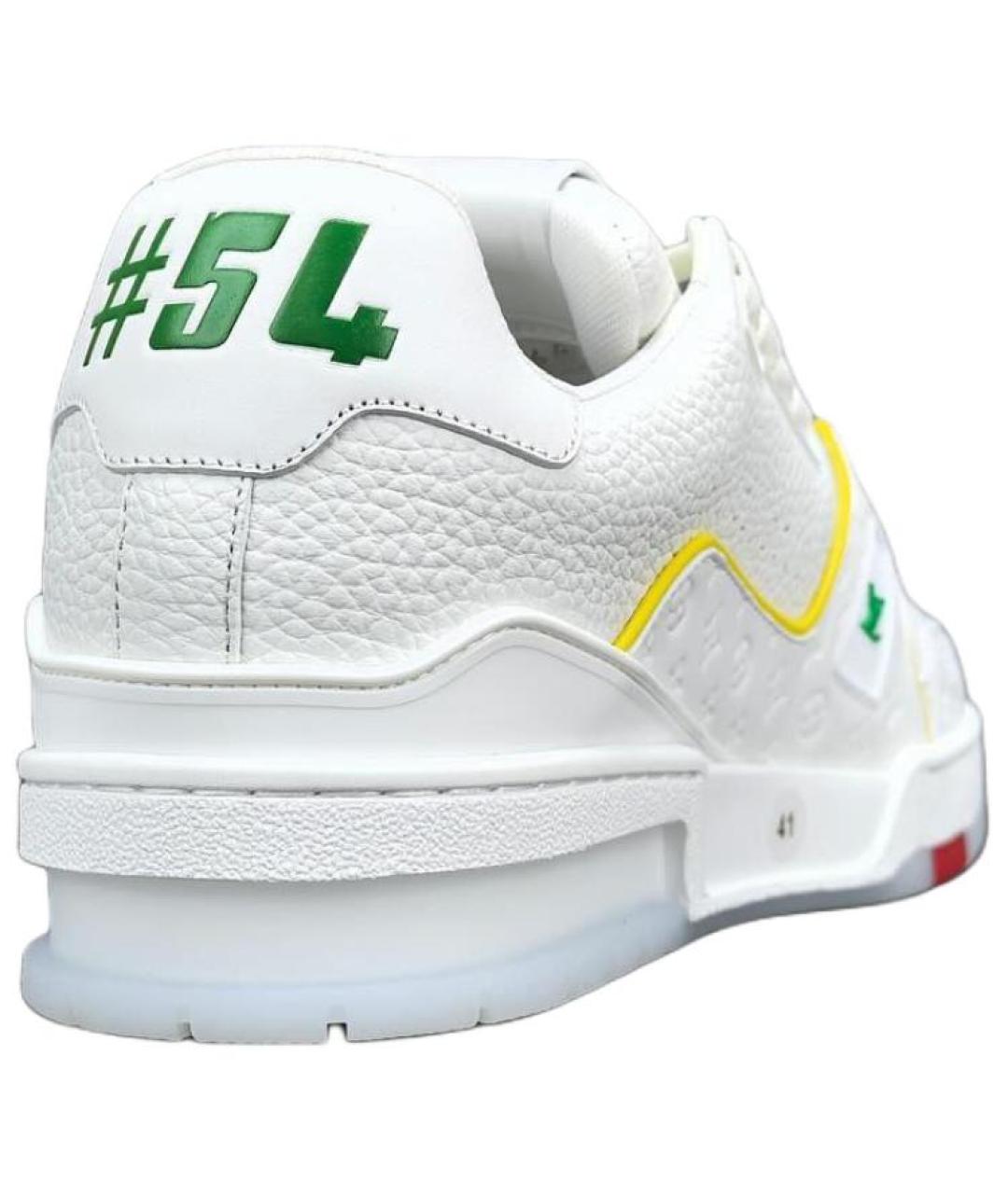 LOUIS VUITTON Белые кожаные кроссовки, фото 3