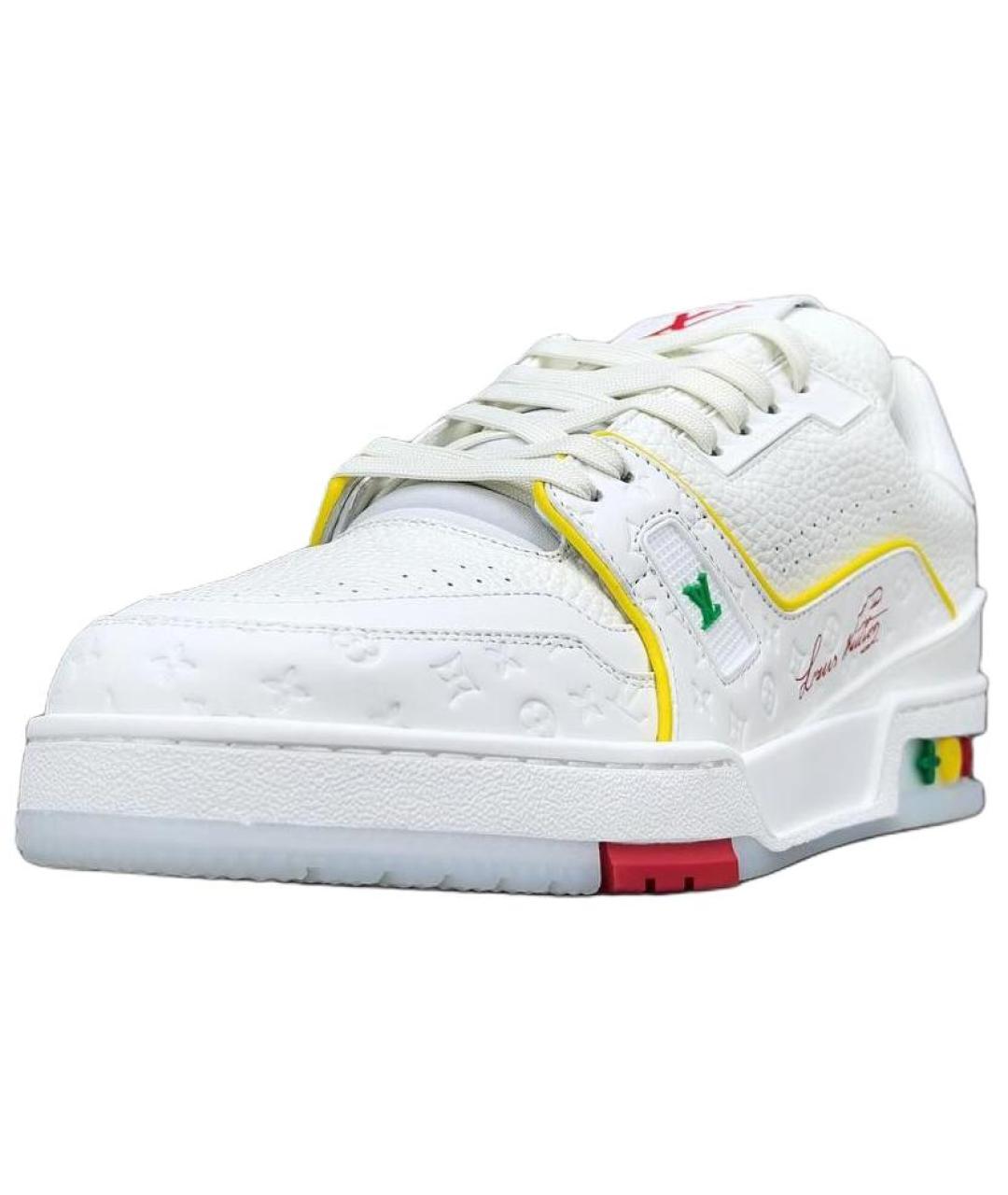 LOUIS VUITTON Белые кожаные кроссовки, фото 2