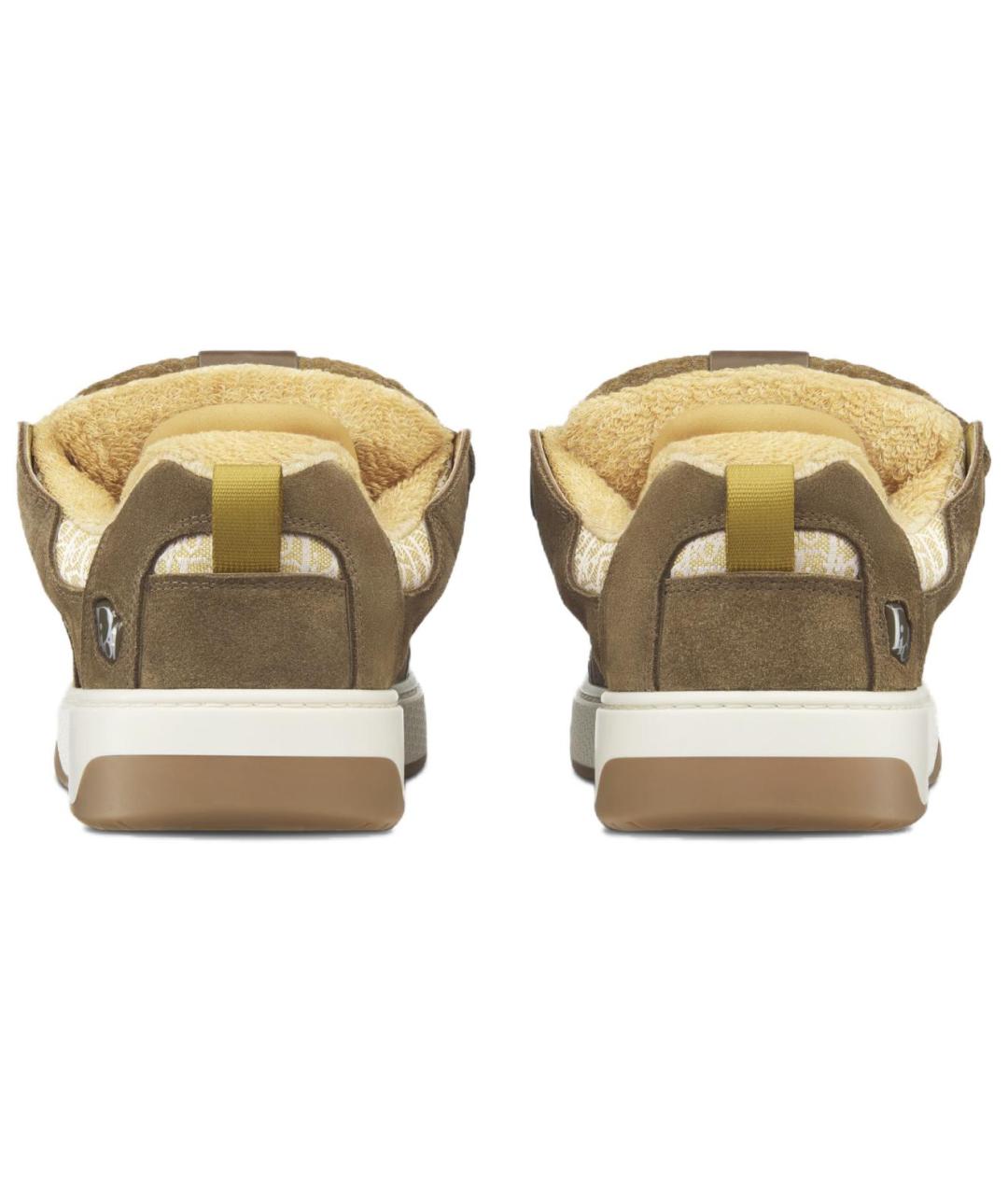 CHRISTIAN DIOR Зеленые замшевые низкие кроссовки / кеды, фото 4