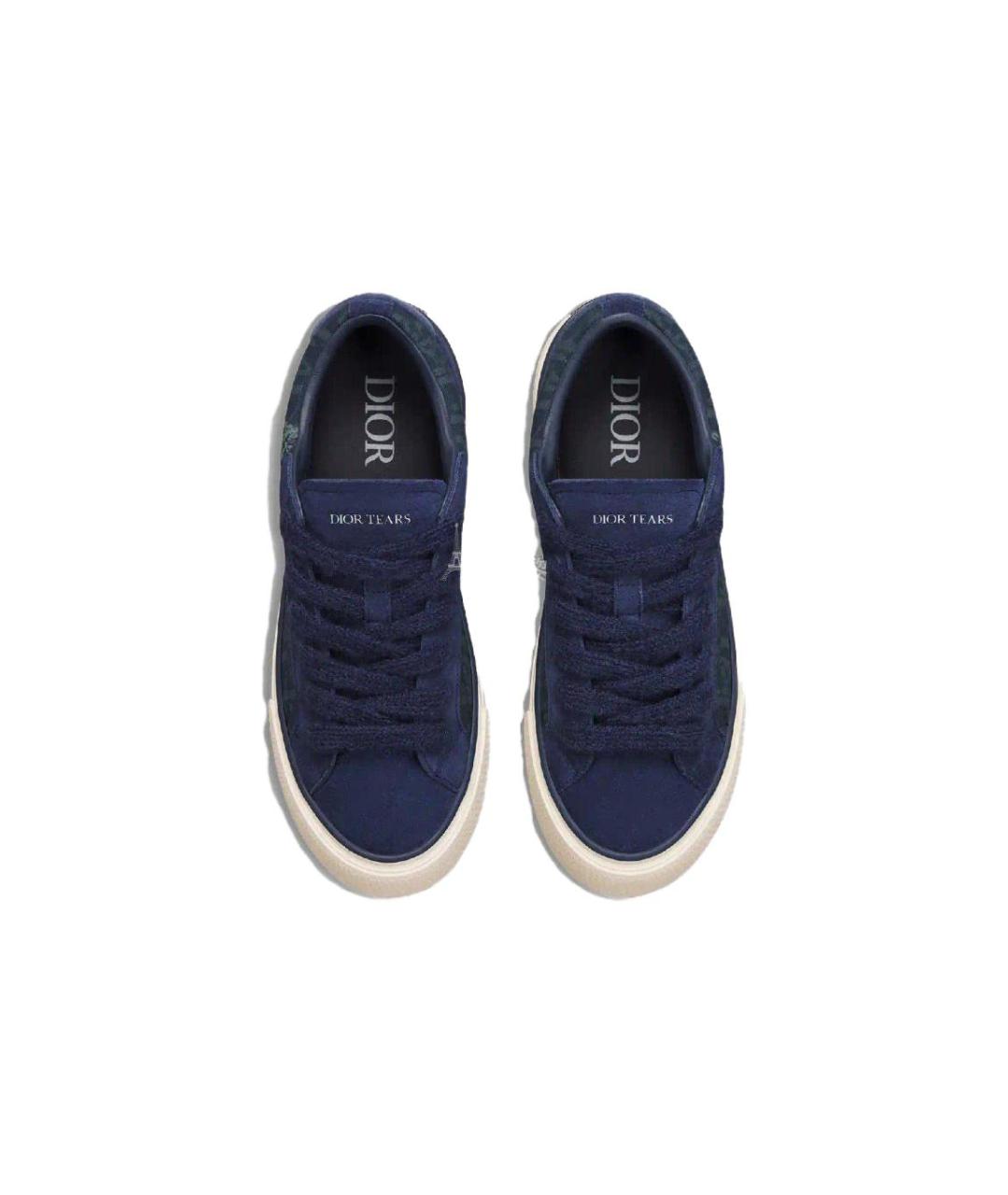 CHRISTIAN DIOR Синие текстильные низкие кроссовки / кеды, фото 4
