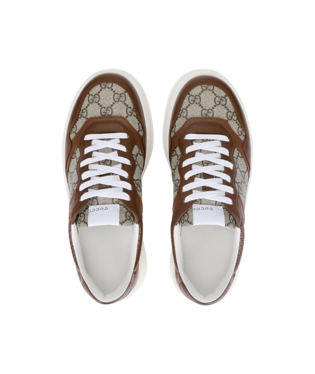 GUCCI Коричневые низкие кроссовки / кеды, фото 3
