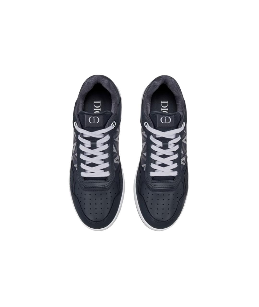 CHRISTIAN DIOR Синие кожаные низкие кроссовки / кеды, фото 4