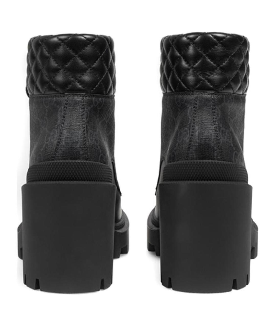 GUCCI Черные кожаные сапоги, фото 5