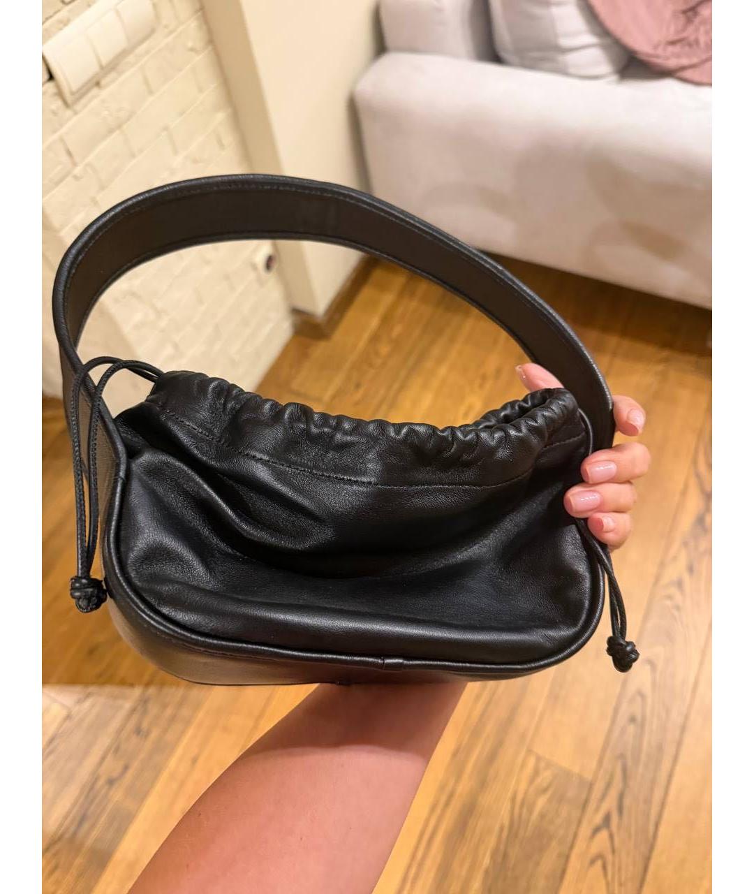 ALEXANDER WANG Черная кожаная сумка с короткими ручками, фото 2