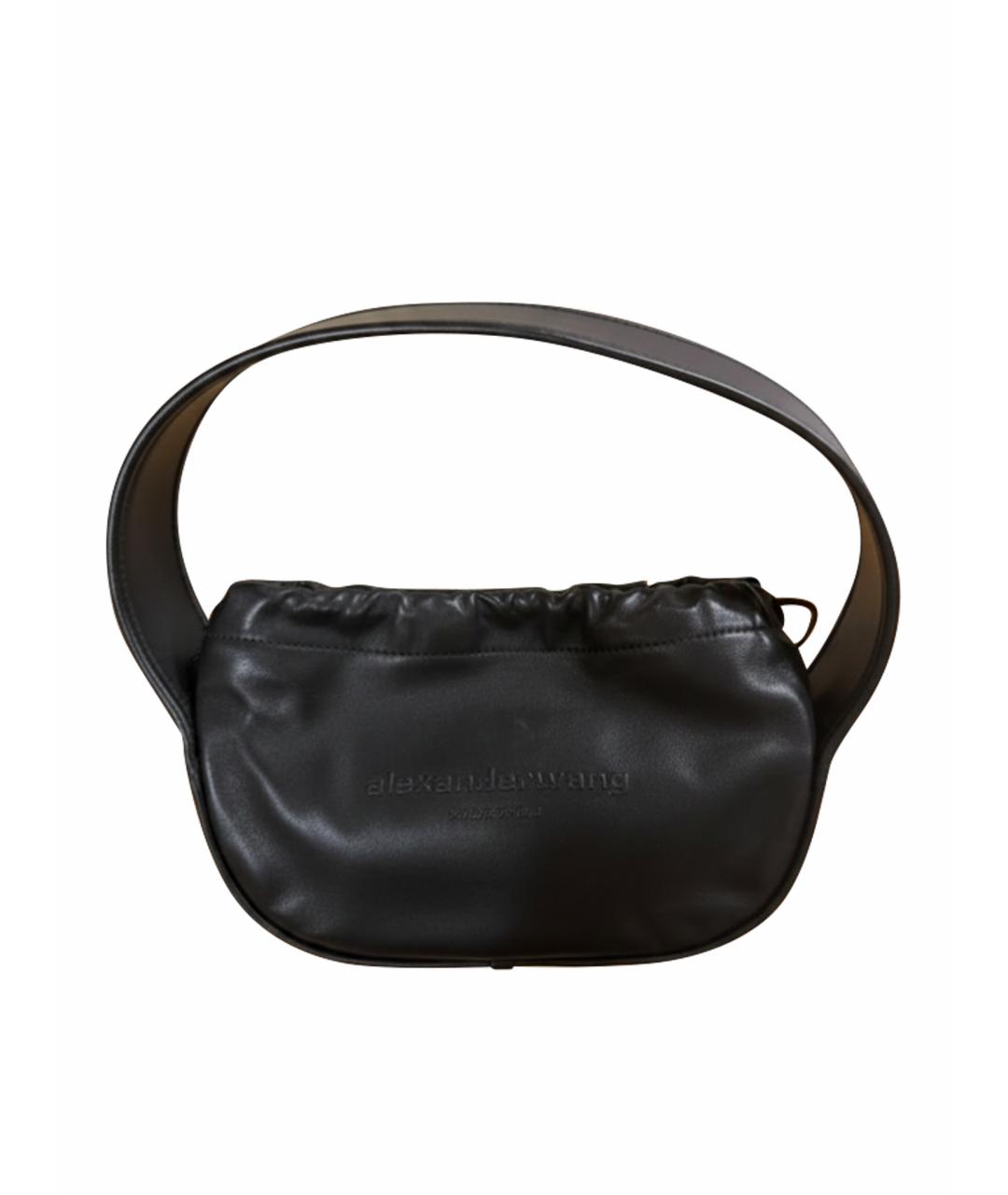 ALEXANDER WANG Черная кожаная сумка с короткими ручками, фото 1