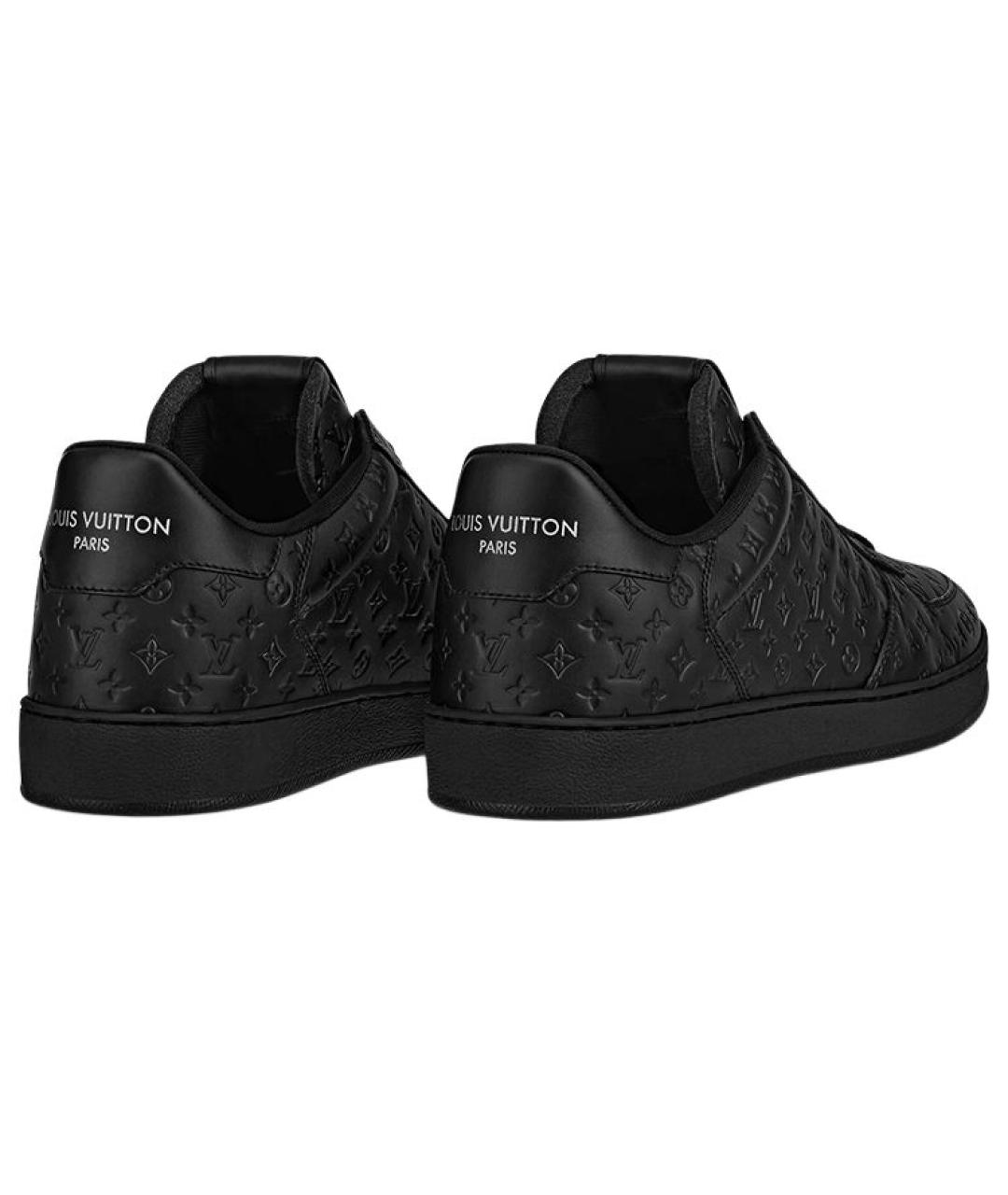 LOUIS VUITTON Черные кожаные низкие кроссовки / кеды, фото 5