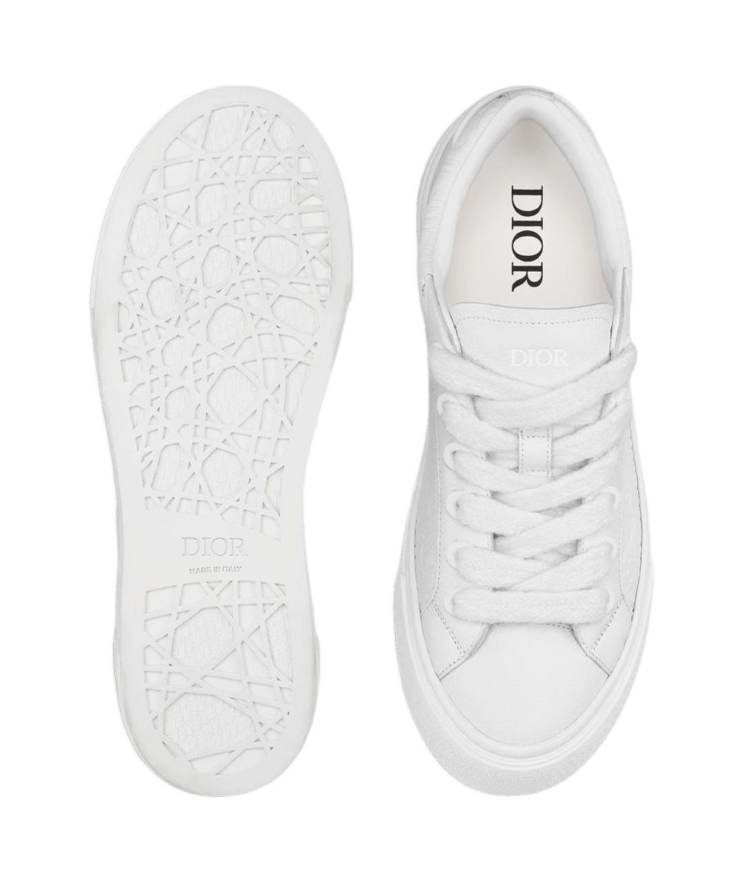CHRISTIAN DIOR Белые кожаные низкие кроссовки / кеды, фото 5