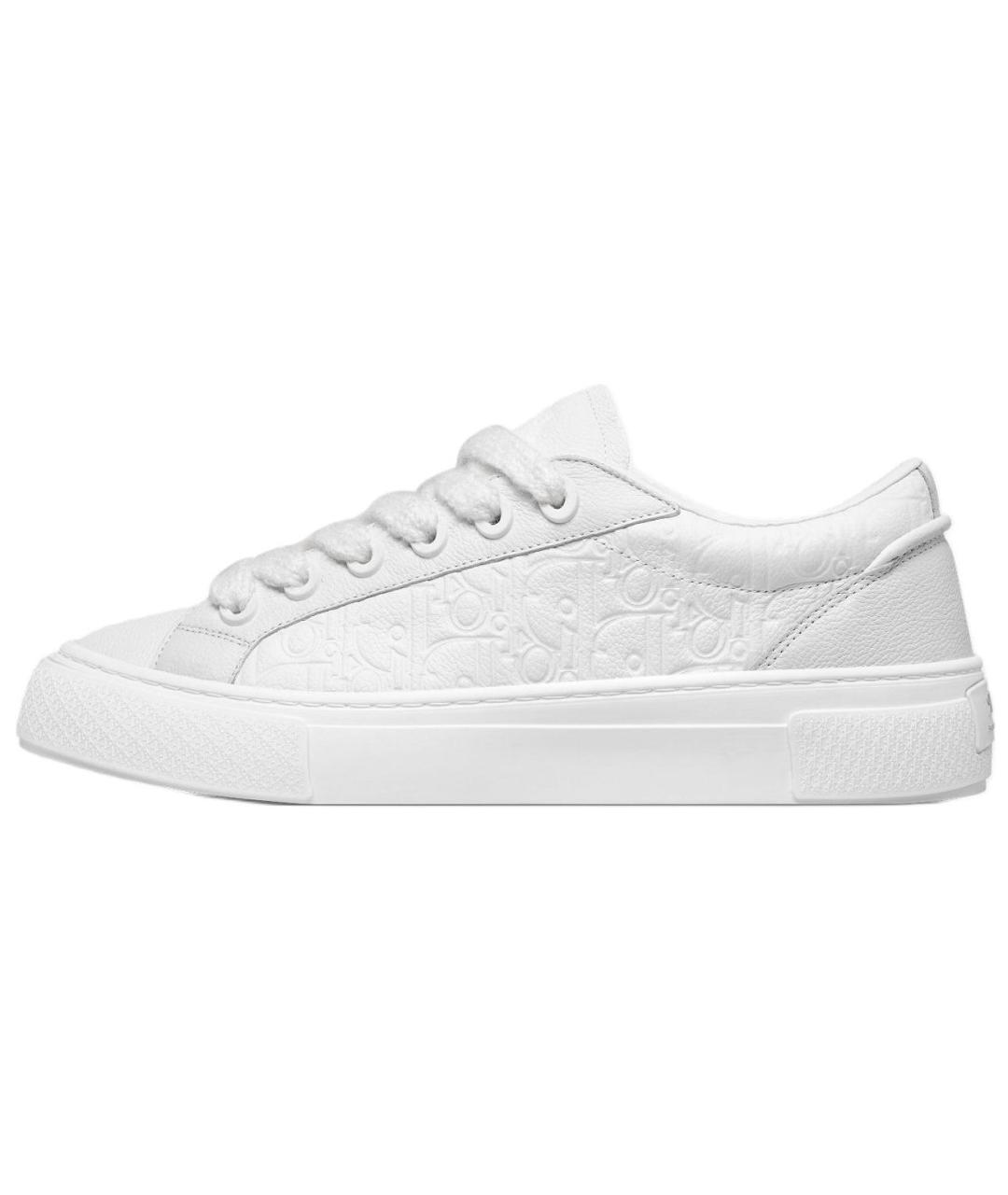 CHRISTIAN DIOR Белые кожаные низкие кроссовки / кеды, фото 2