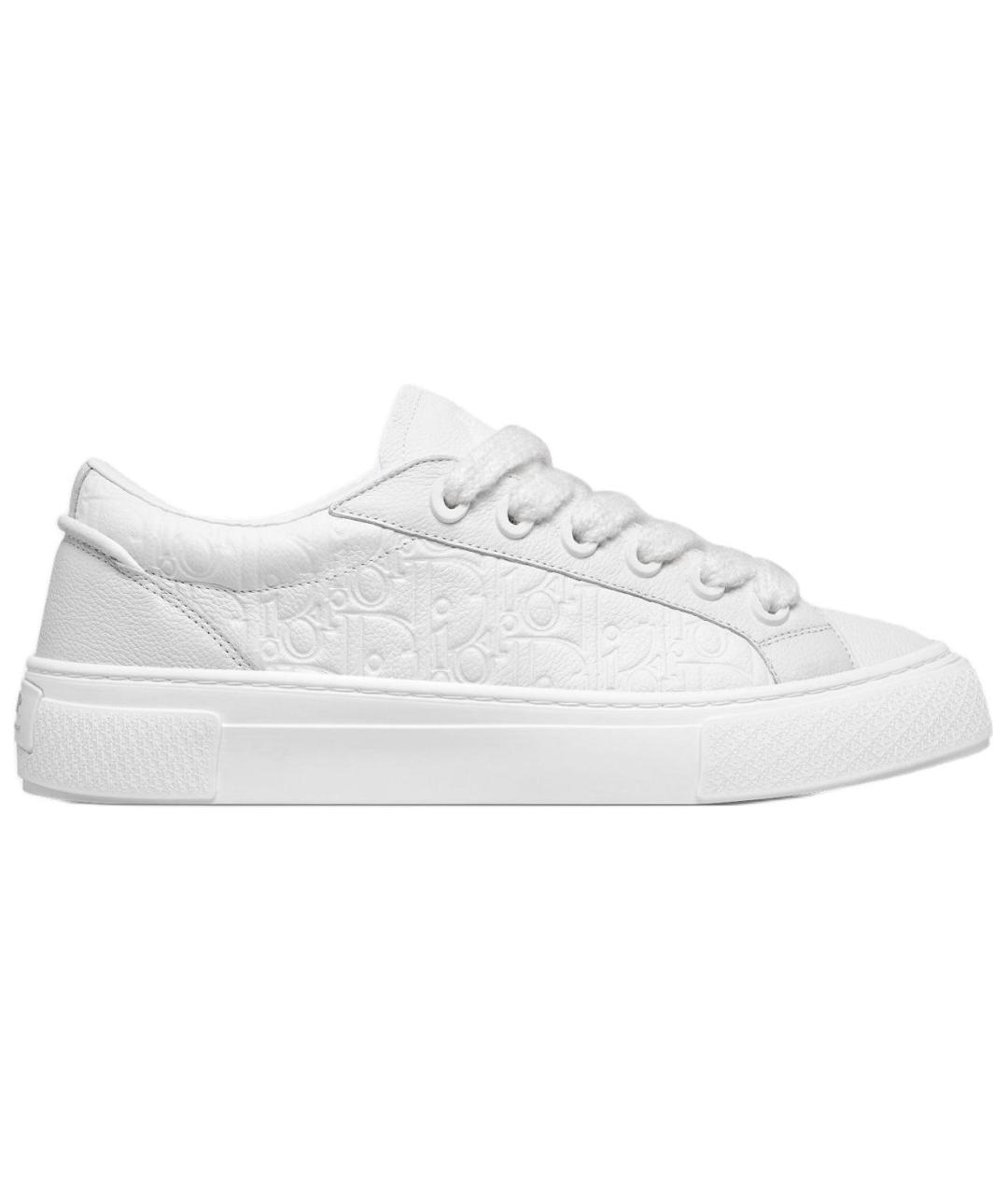 CHRISTIAN DIOR Белые кожаные низкие кроссовки / кеды, фото 1