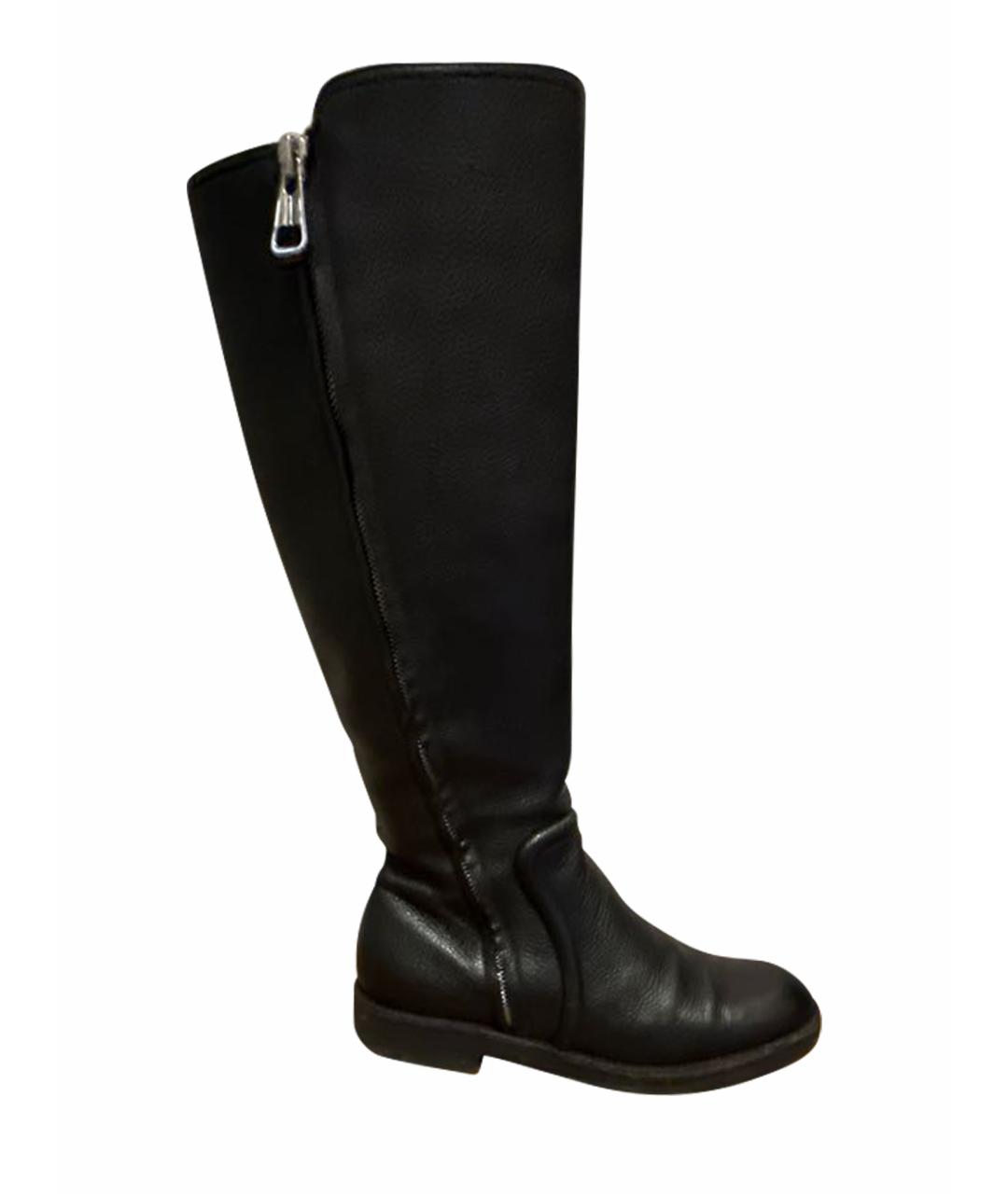 BALLY Черные кожаные сапоги, фото 1