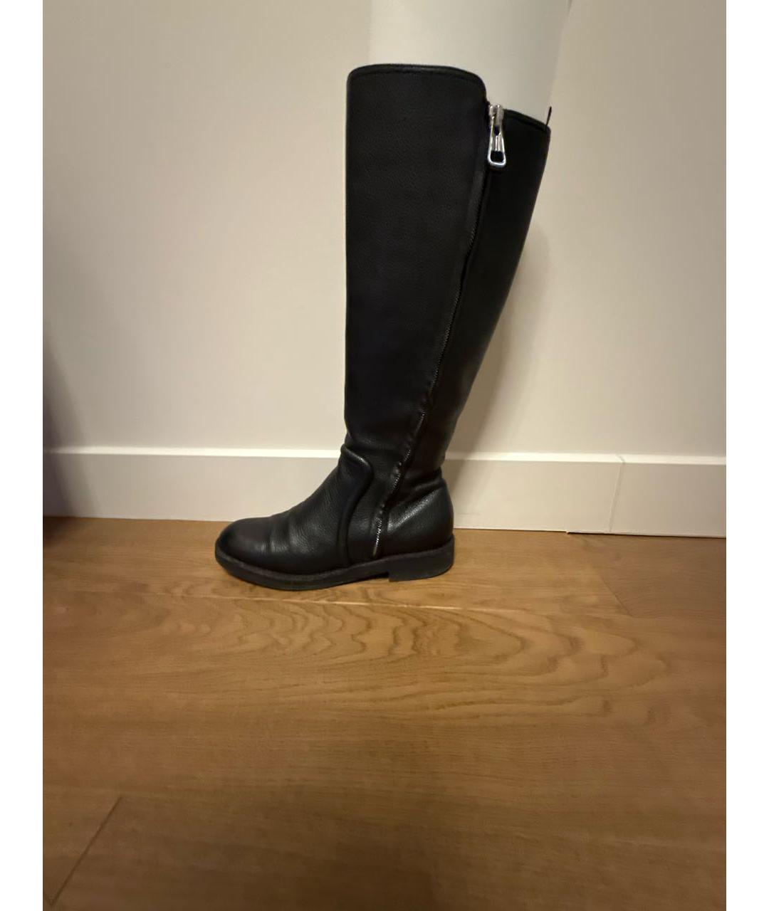 BALLY Черные кожаные сапоги, фото 9