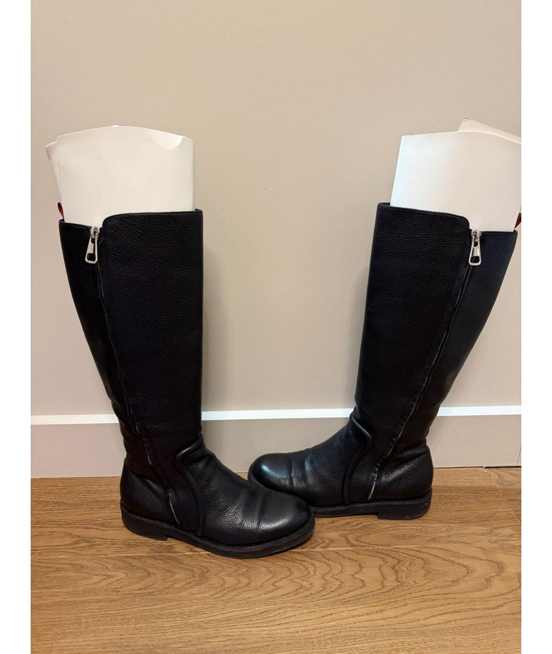 BALLY Черные кожаные сапоги, фото 6