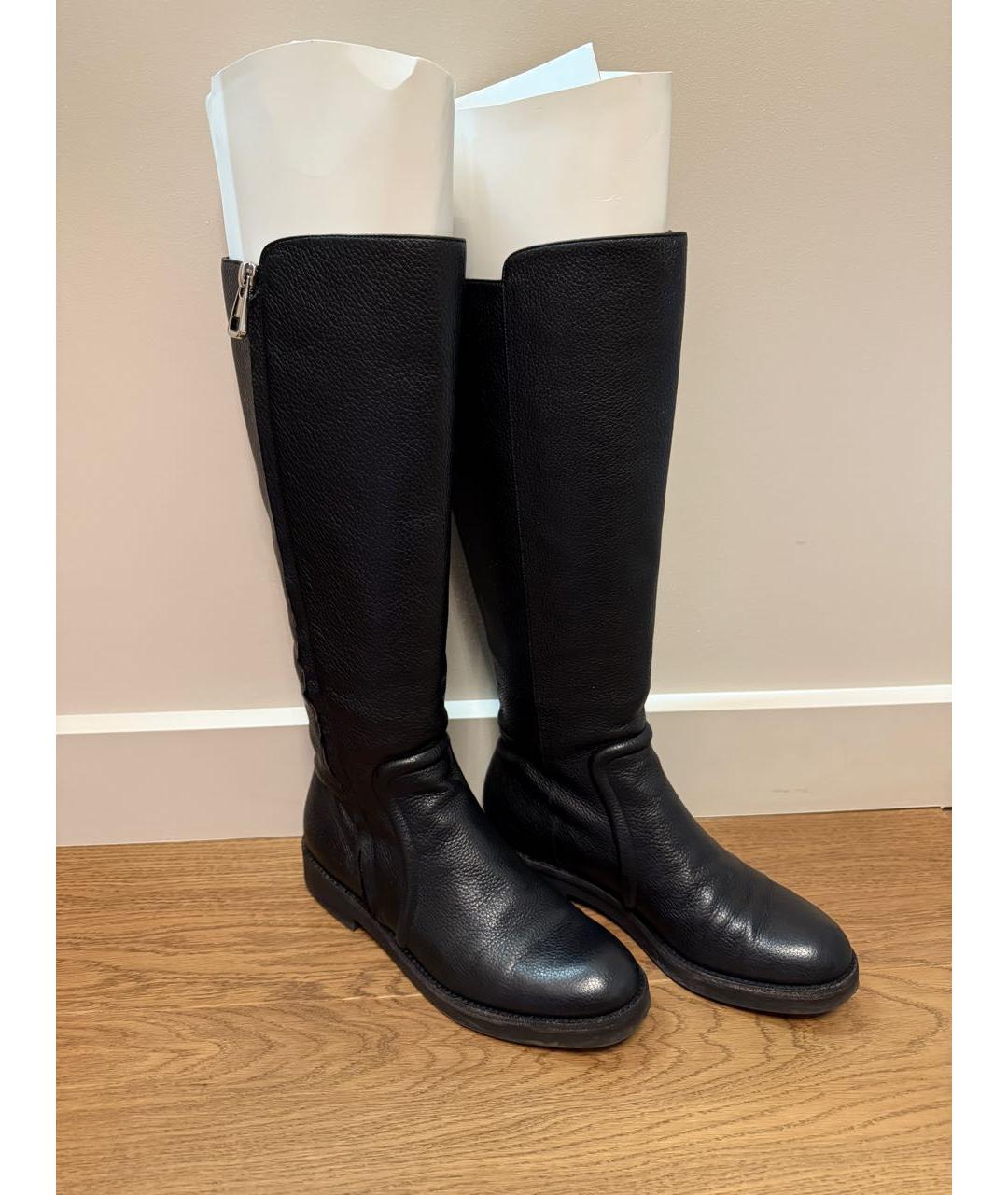 BALLY Черные кожаные сапоги, фото 2