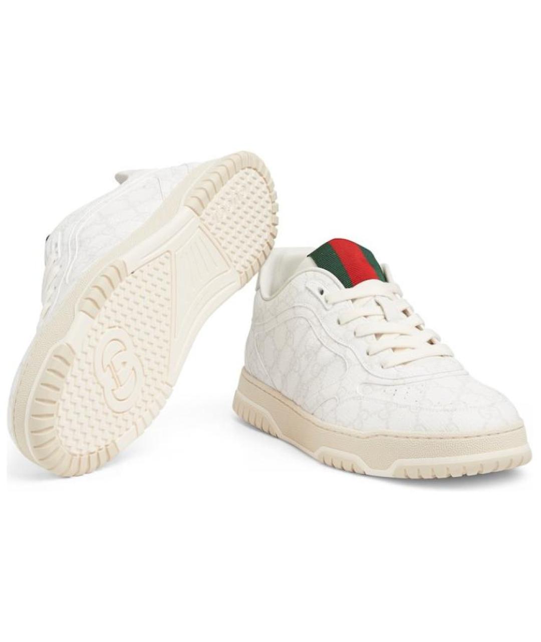 GUCCI Белые низкие кроссовки / кеды, фото 6