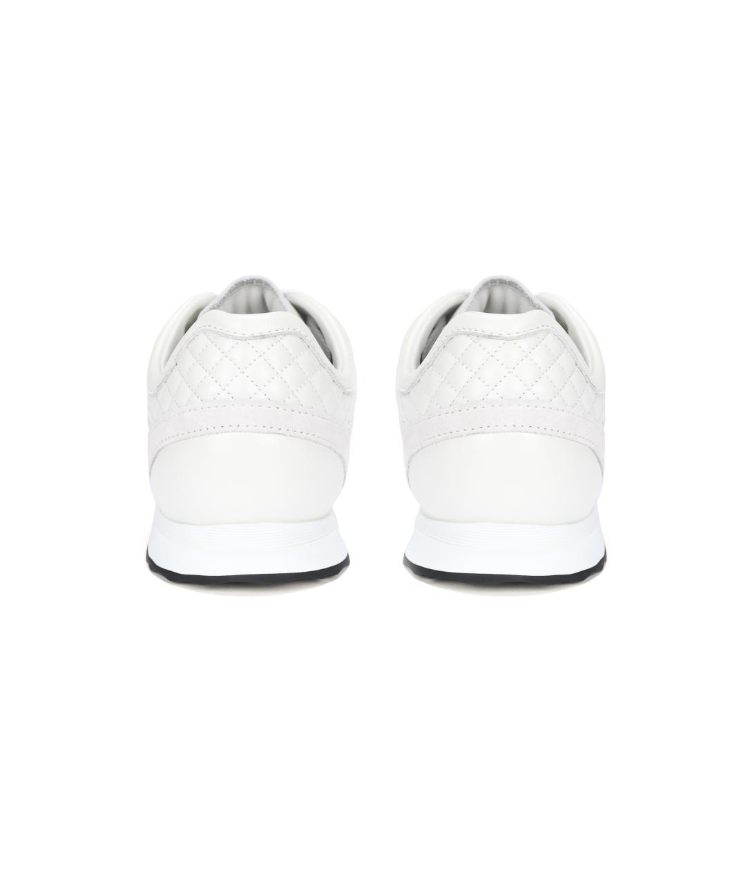 CHANEL Белые кожаные кроссовки, фото 4