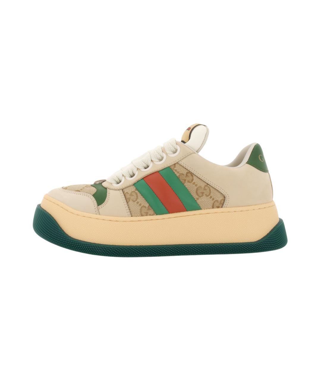 GUCCI Мульти кожаные кроссовки, фото 2