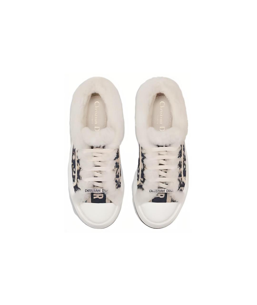 CHRISTIAN DIOR Белые текстильные кеды, фото 4