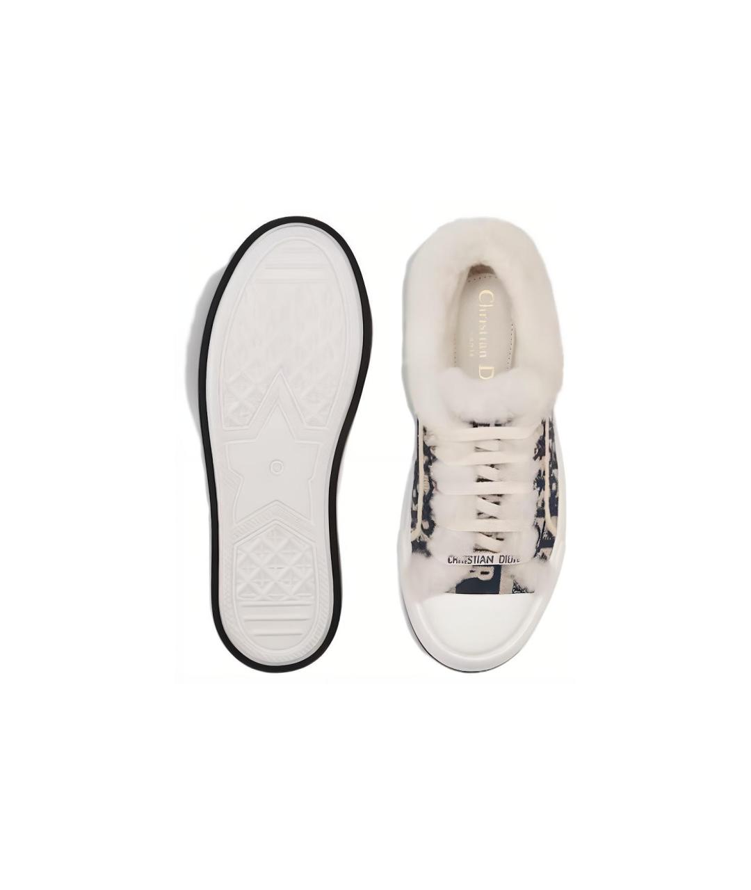 CHRISTIAN DIOR Белые текстильные кеды, фото 5
