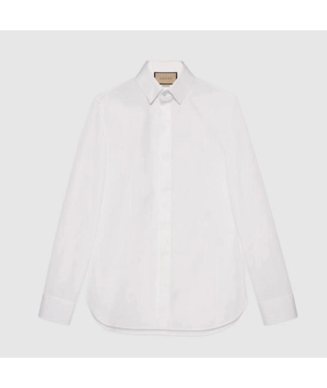 GUCCI Белая хлопковая классическая рубашка, фото 6