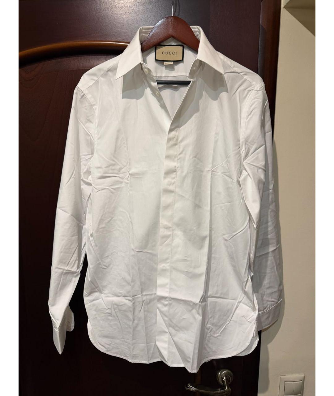 GUCCI Белая хлопковая классическая рубашка, фото 2