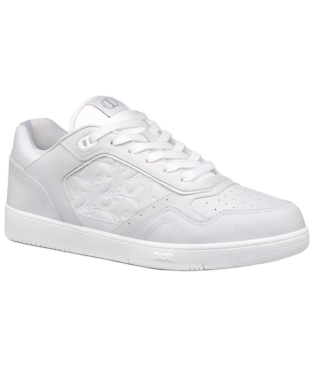 CHRISTIAN DIOR Белые кожаные низкие кроссовки / кеды, фото 4