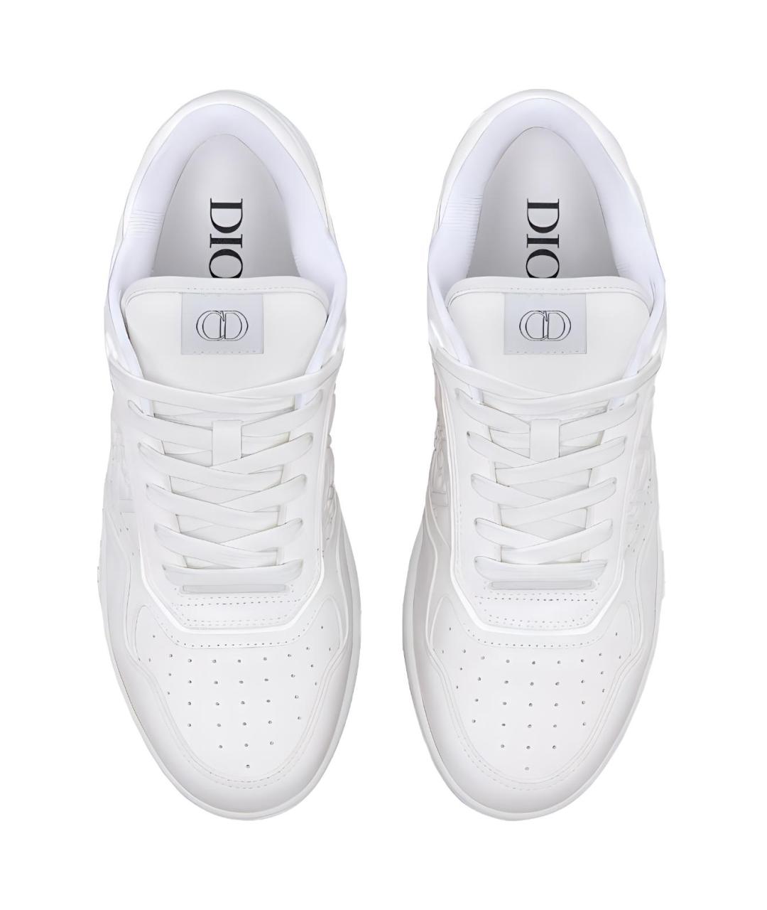 CHRISTIAN DIOR Белые кожаные низкие кроссовки / кеды, фото 5