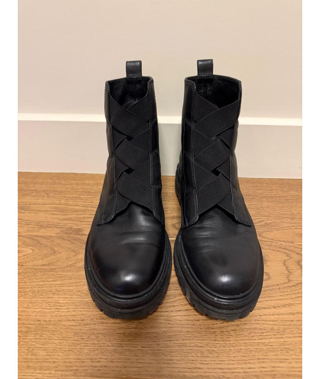 GIANVITO ROSSI Черные кожаные ботинки, фото 2