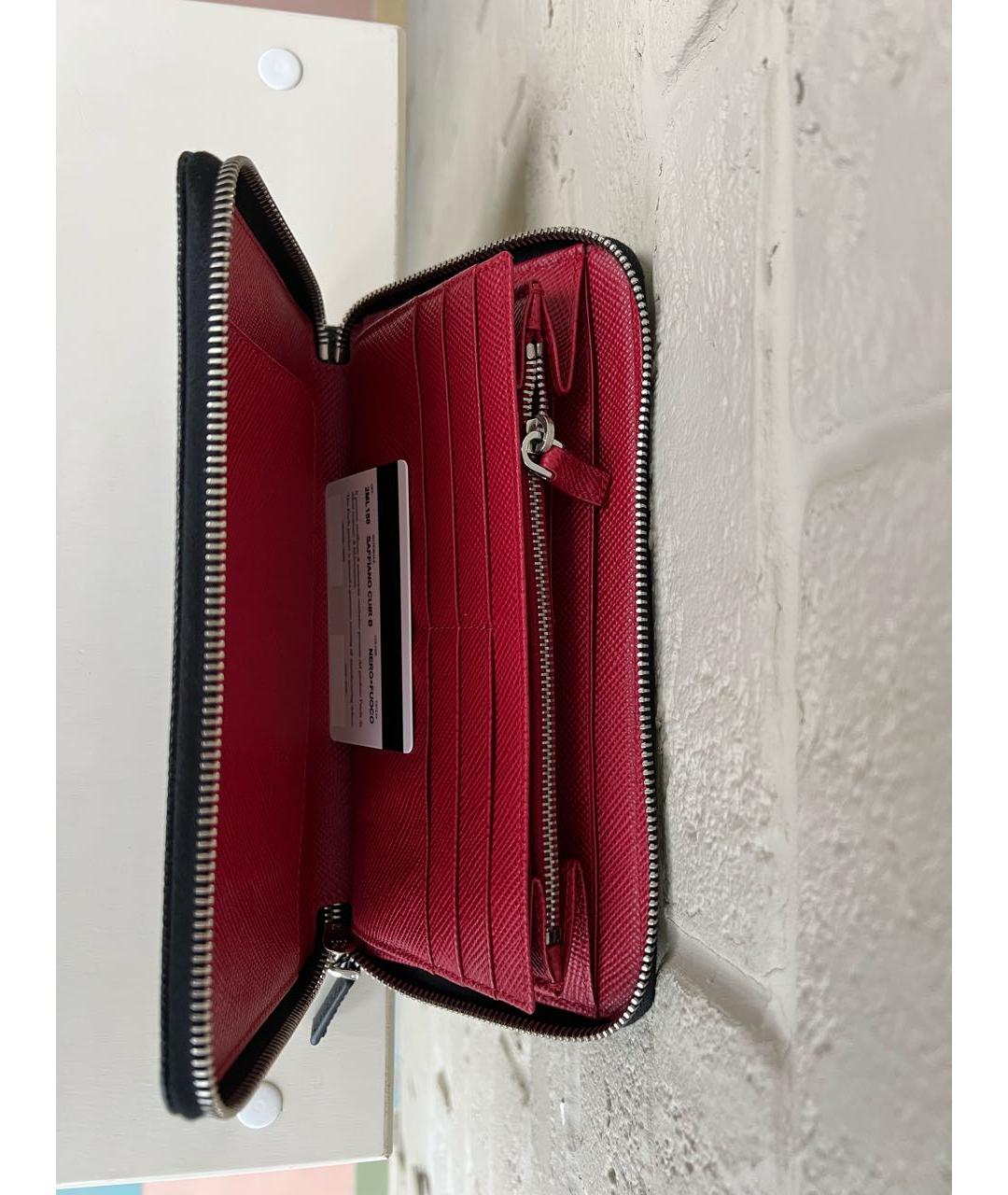 PRADA Черный кожаный кошелек, фото 3