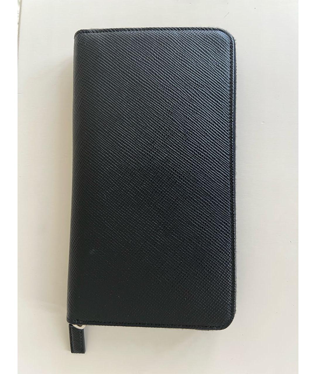 PRADA Черный кожаный кошелек, фото 5