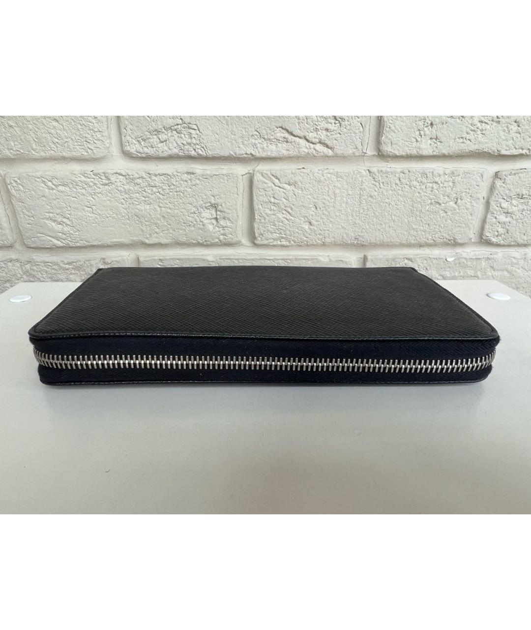 PRADA Черный кожаный кошелек, фото 7