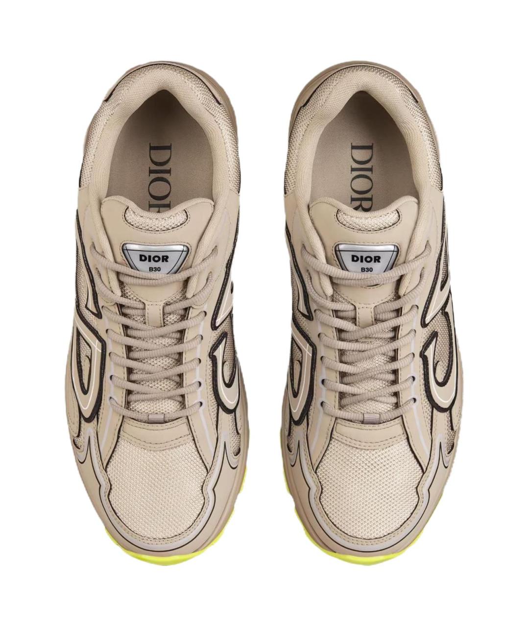 CHRISTIAN DIOR Бежевые высокие кроссовки / кеды, фото 5