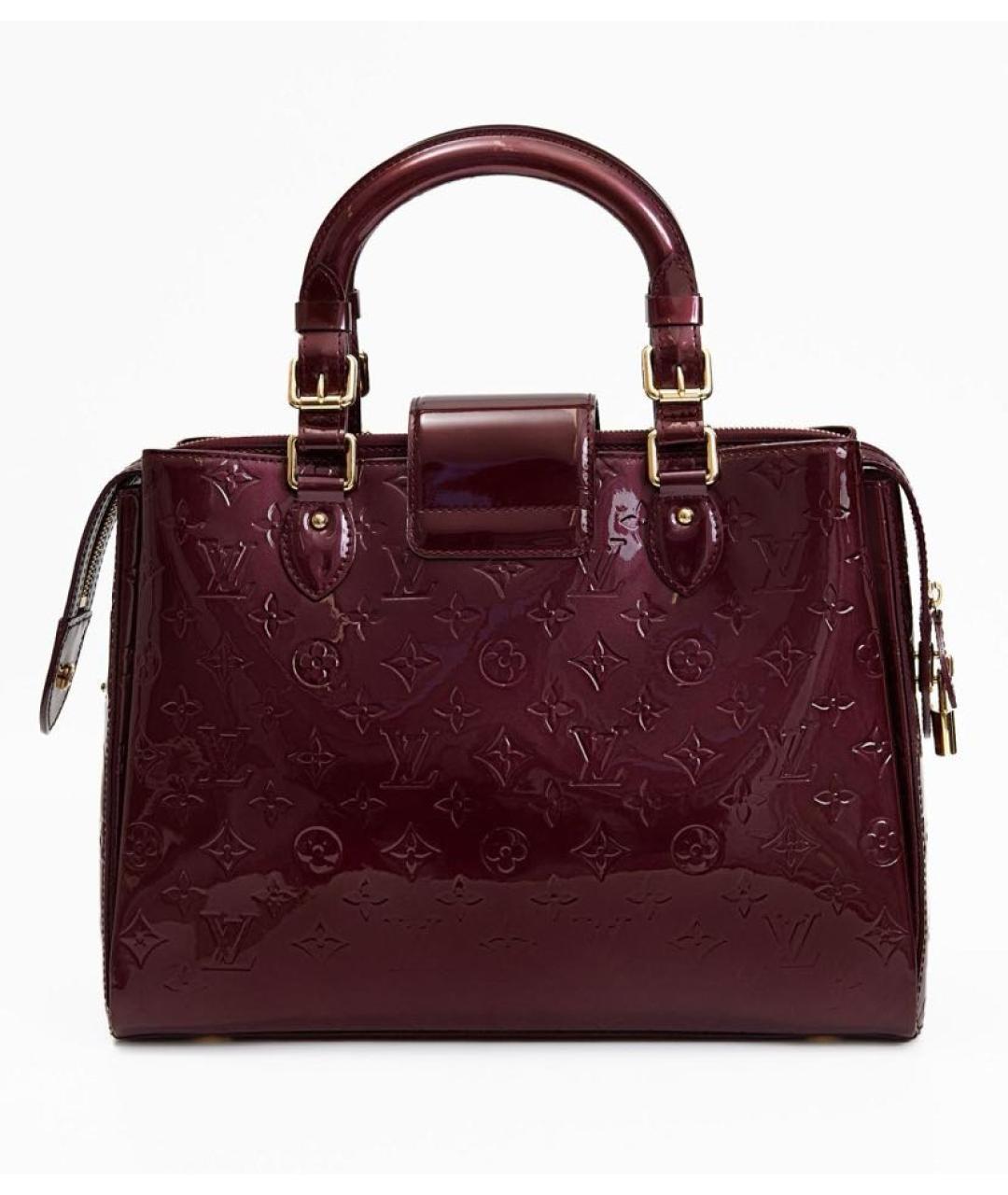 LOUIS VUITTON Бордовая сумка с короткими ручками из лакированной кожи, фото 3