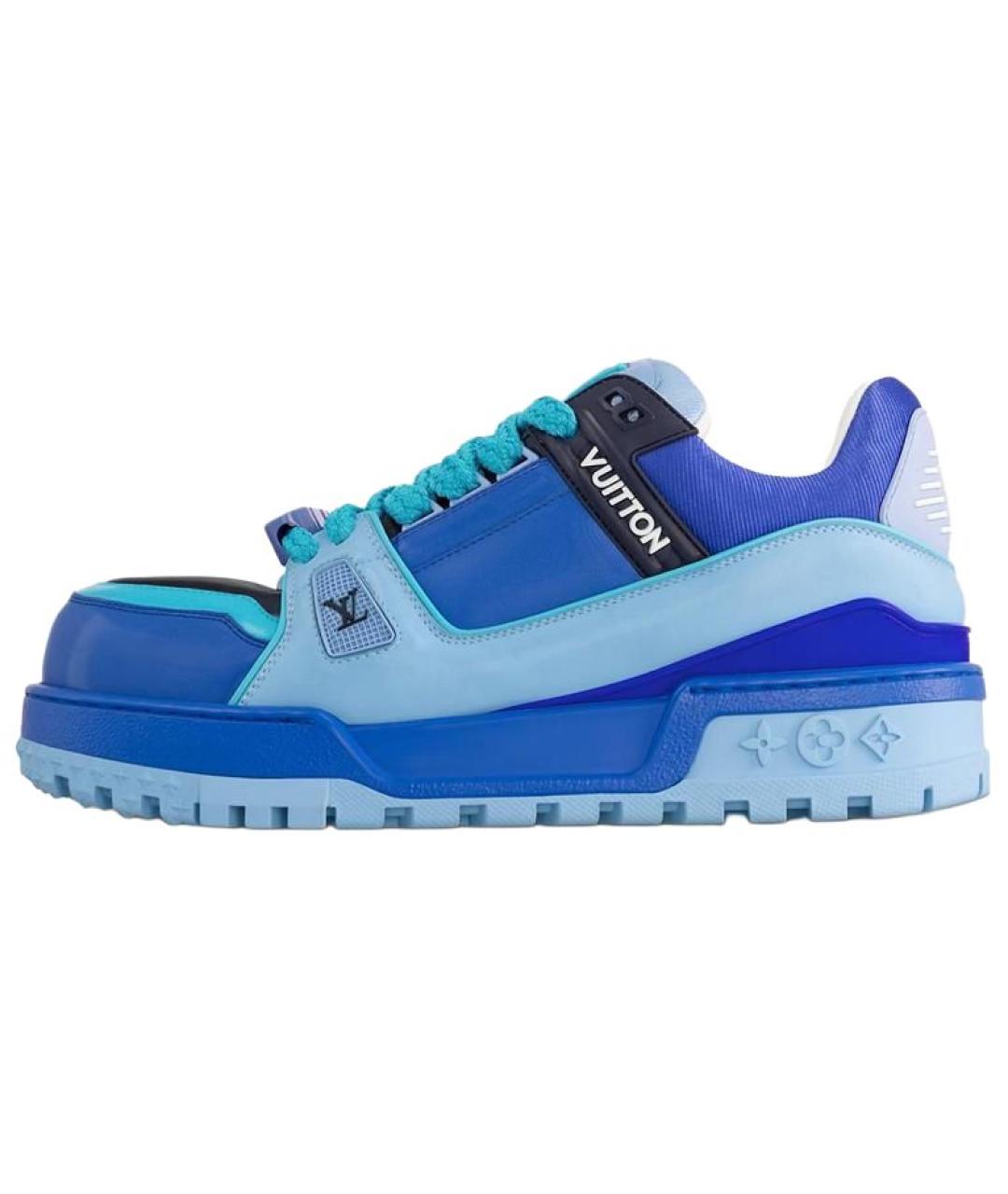 LOUIS VUITTON Синие низкие кроссовки / кеды, фото 2