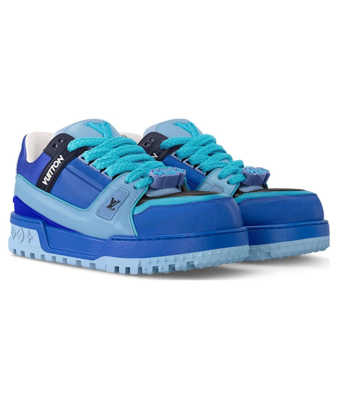 LOUIS VUITTON Синие низкие кроссовки / кеды, фото 3