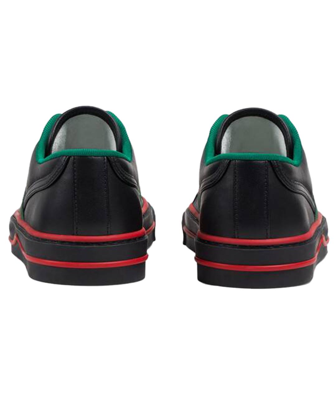 GUCCI Черные кожаные кеды, фото 5