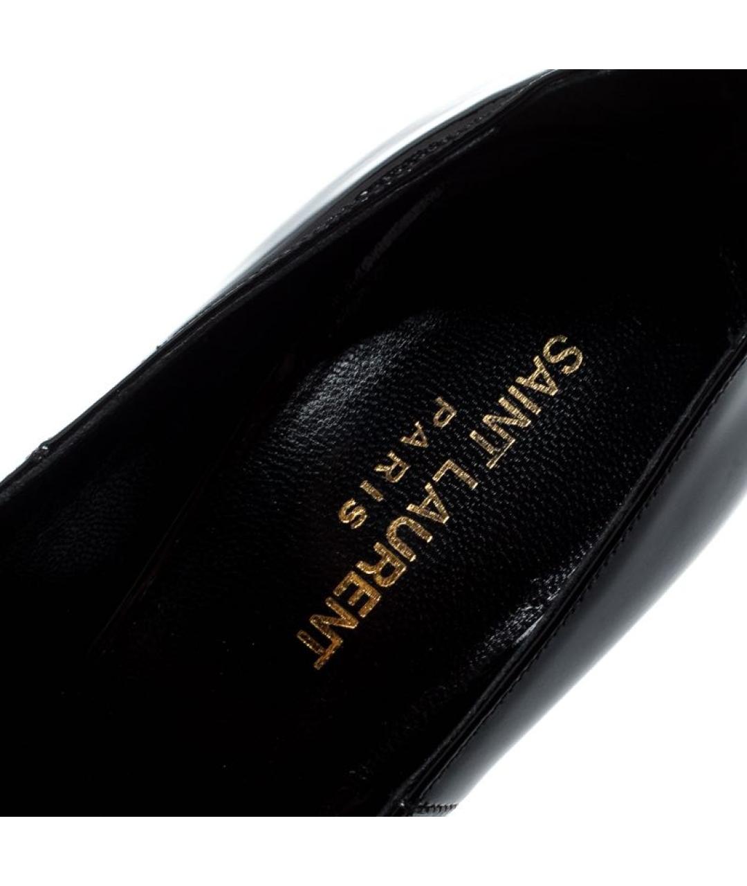 SAINT LAURENT Черные туфли из лакированной кожи, фото 6