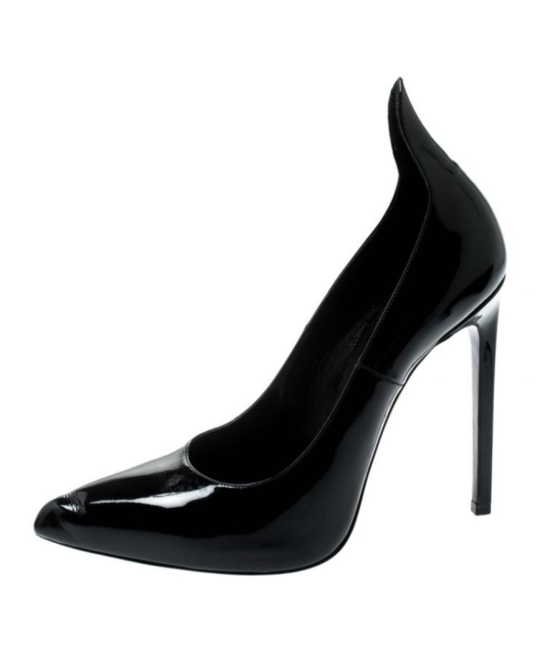 SAINT LAURENT Черные туфли из лакированной кожи, фото 8