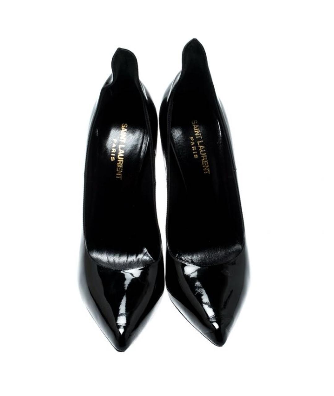 SAINT LAURENT Черные туфли из лакированной кожи, фото 3