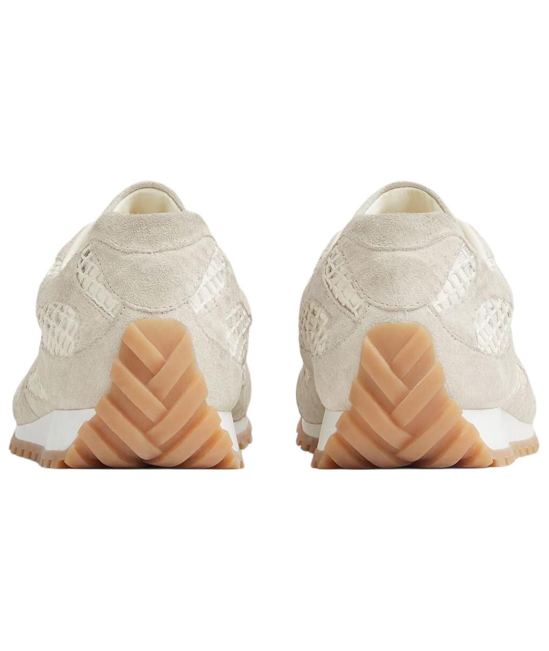 BOTTEGA VENETA Бежевые замшевые кроссовки, фото 5