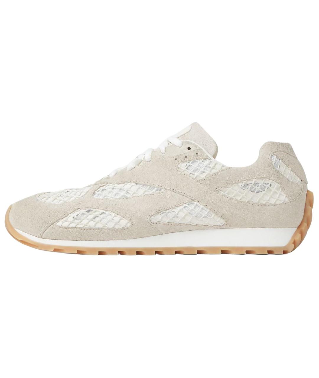 BOTTEGA VENETA Бежевые замшевые кроссовки, фото 2