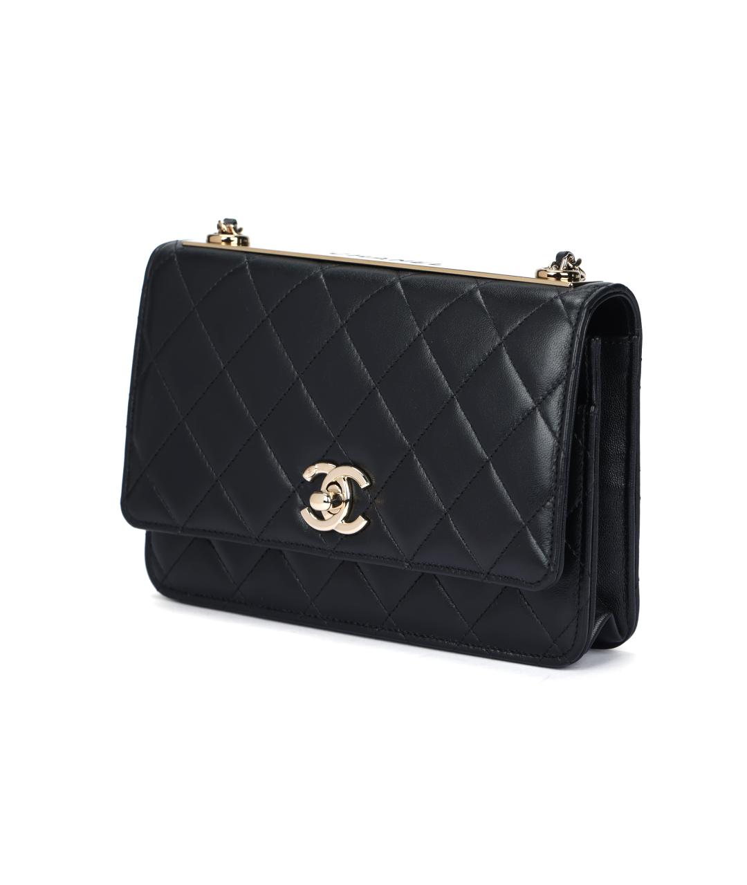 CHANEL Черная кожаная сумка через плечо, фото 2