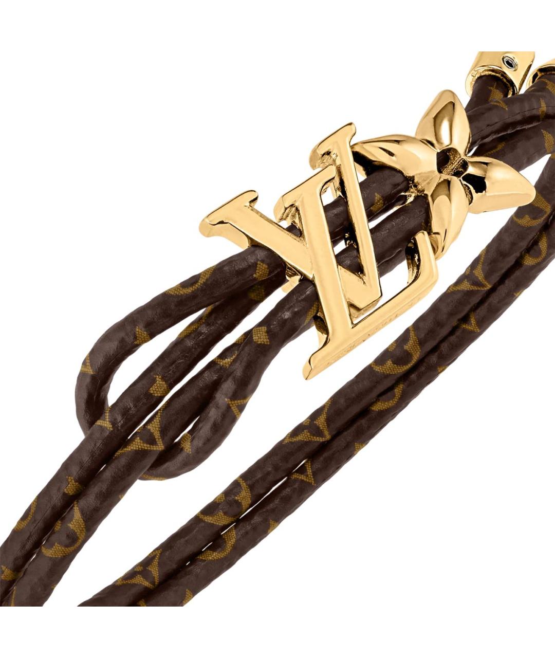 LOUIS VUITTON Коричневый латунный браслет, фото 3