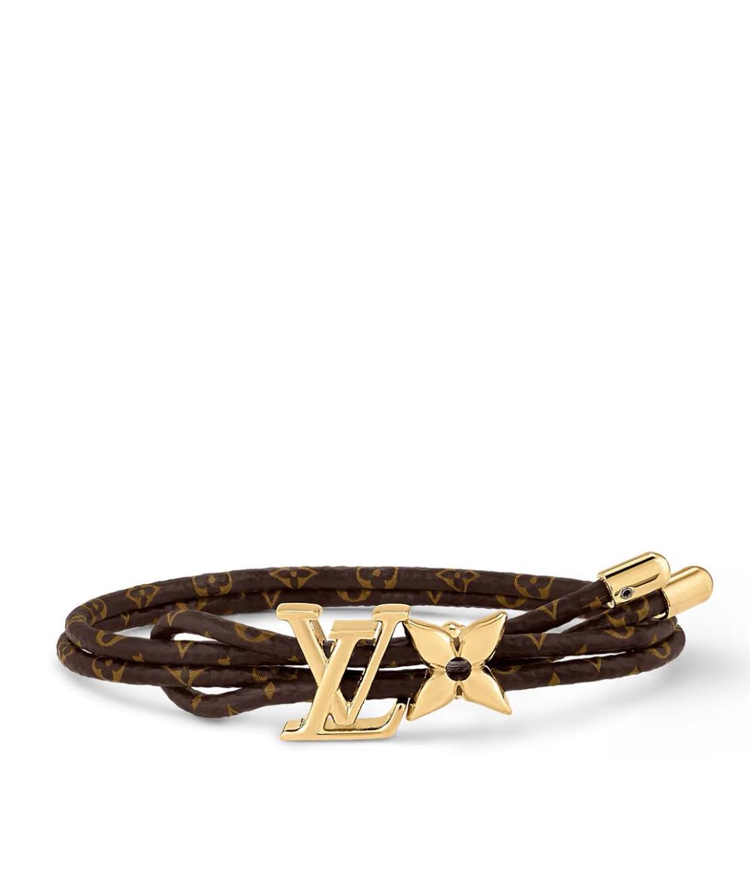 LOUIS VUITTON Коричневый латунный браслет, фото 5